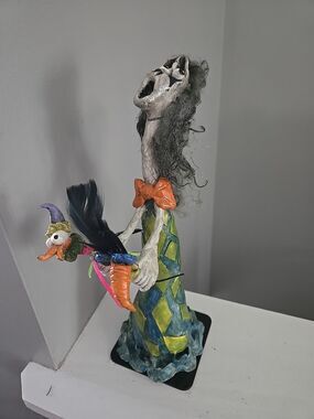 OOAK Creepy Oddity Clay Sculpt Dead Circus Freak Creature w/ Bird Head Treats